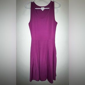 Purple Lula Roe Nicki Dress with Pockets